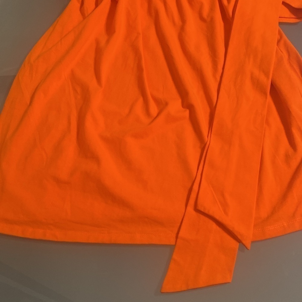 NWT Eloquii Orange Plus Size Cotton Dress with Stretch Size 16 - Picture 6 of 9